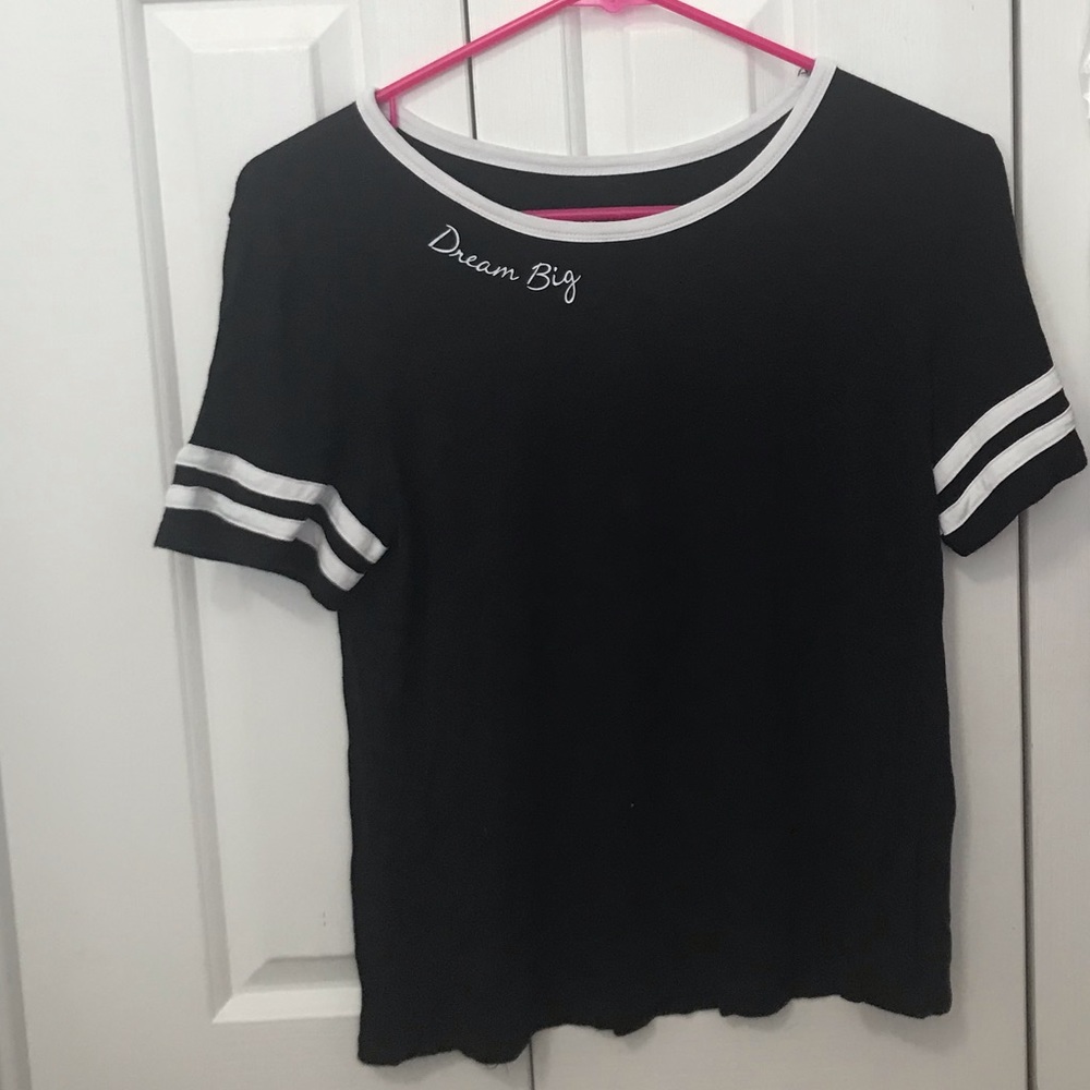 JUSTICE BLACK AND WHITE TEE SHIRT